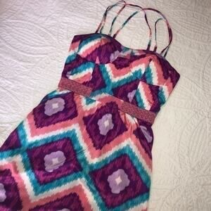 AMERICAN EAGLE DRESS COLORFUL ABSTRACT DRESS SZ 4
